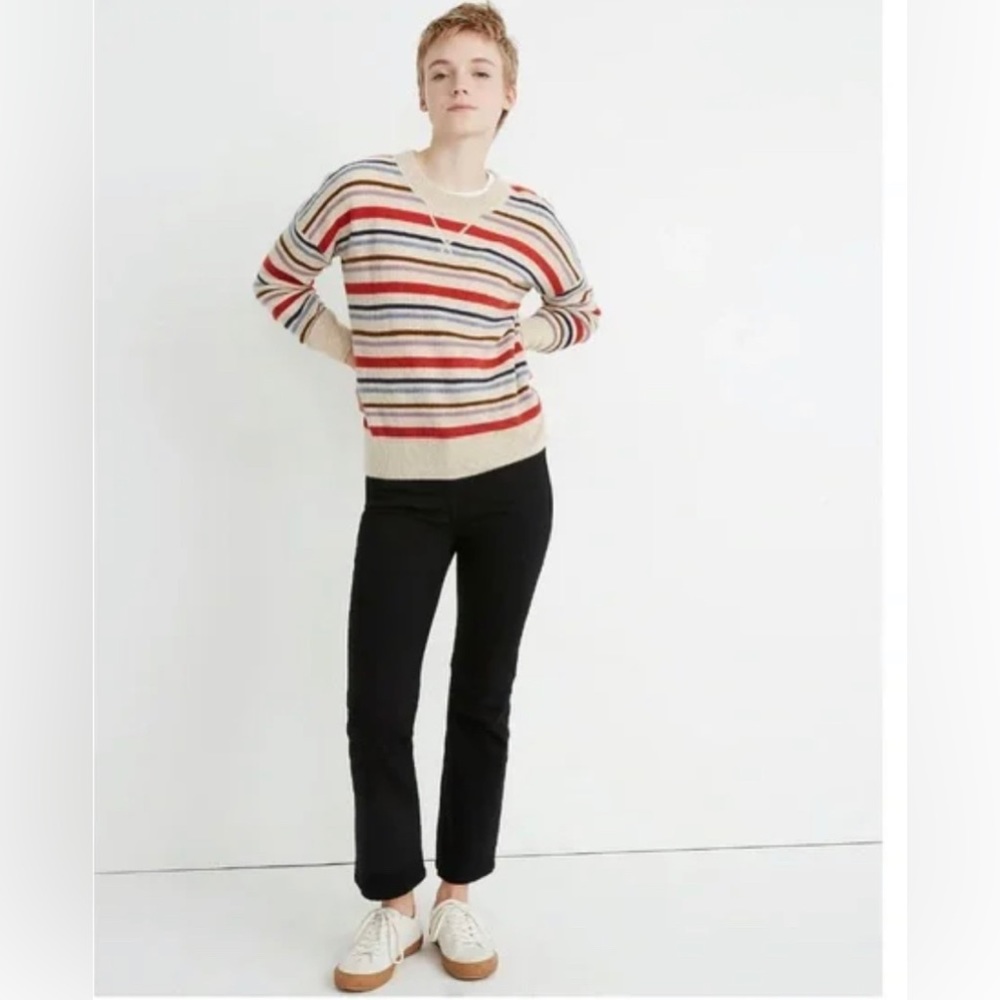 Madewell Cashmere Sweatshirt in Woodson Stripe